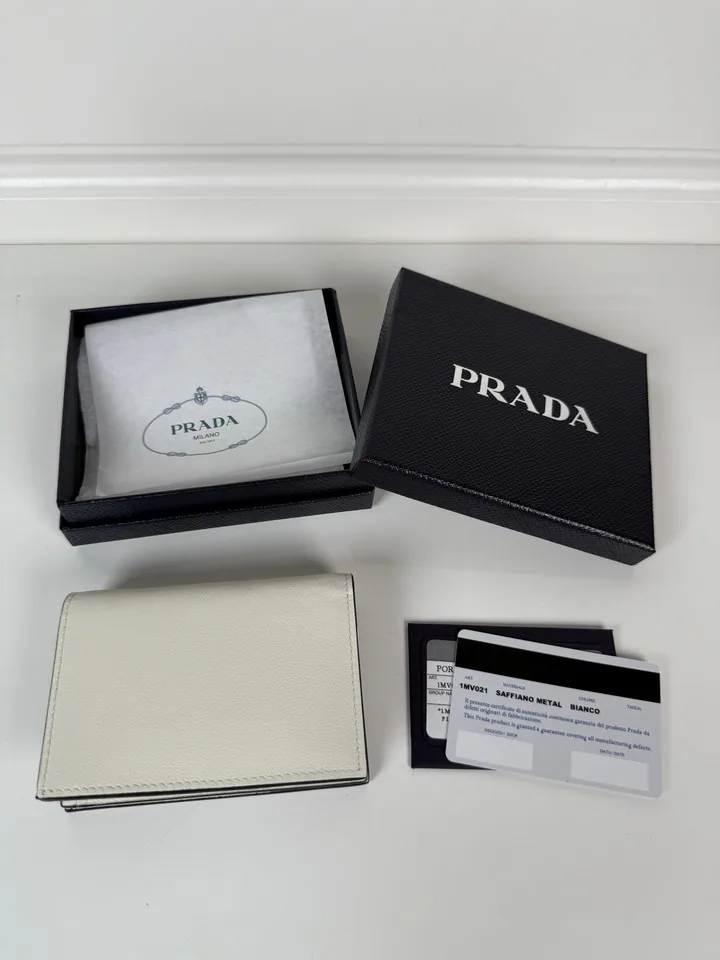Prada 1MV021 Ivory Compact Wallet, catalog view 2, 1MV021