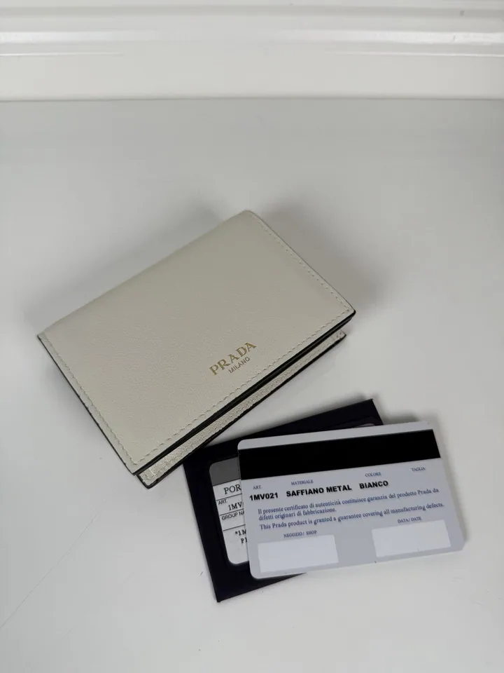 Prada 1MV021 Ivory Compact Wallet, catalog view 3, 1MV021