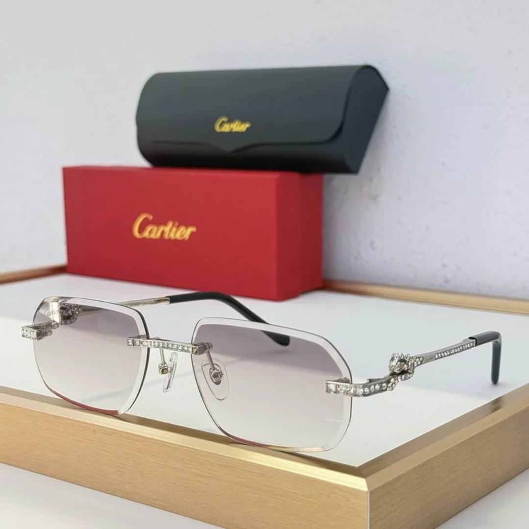 Cartier SMS465 Light-Rim Gradient Sunglasses, source view 2, SMS465