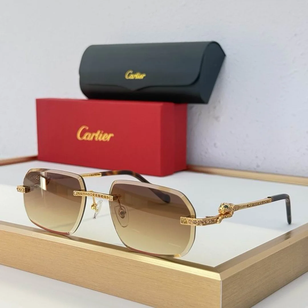 Cartier SMS465 Light-Rim Gradient Sunglasses, source view 4, SMS465
