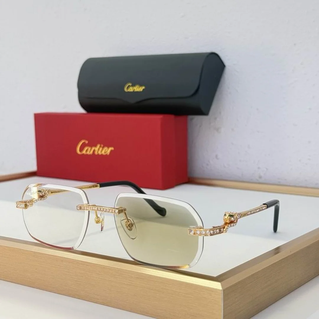 Cartier SMS465 Light-Rim Gradient Sunglasses, source view 5, SMS465