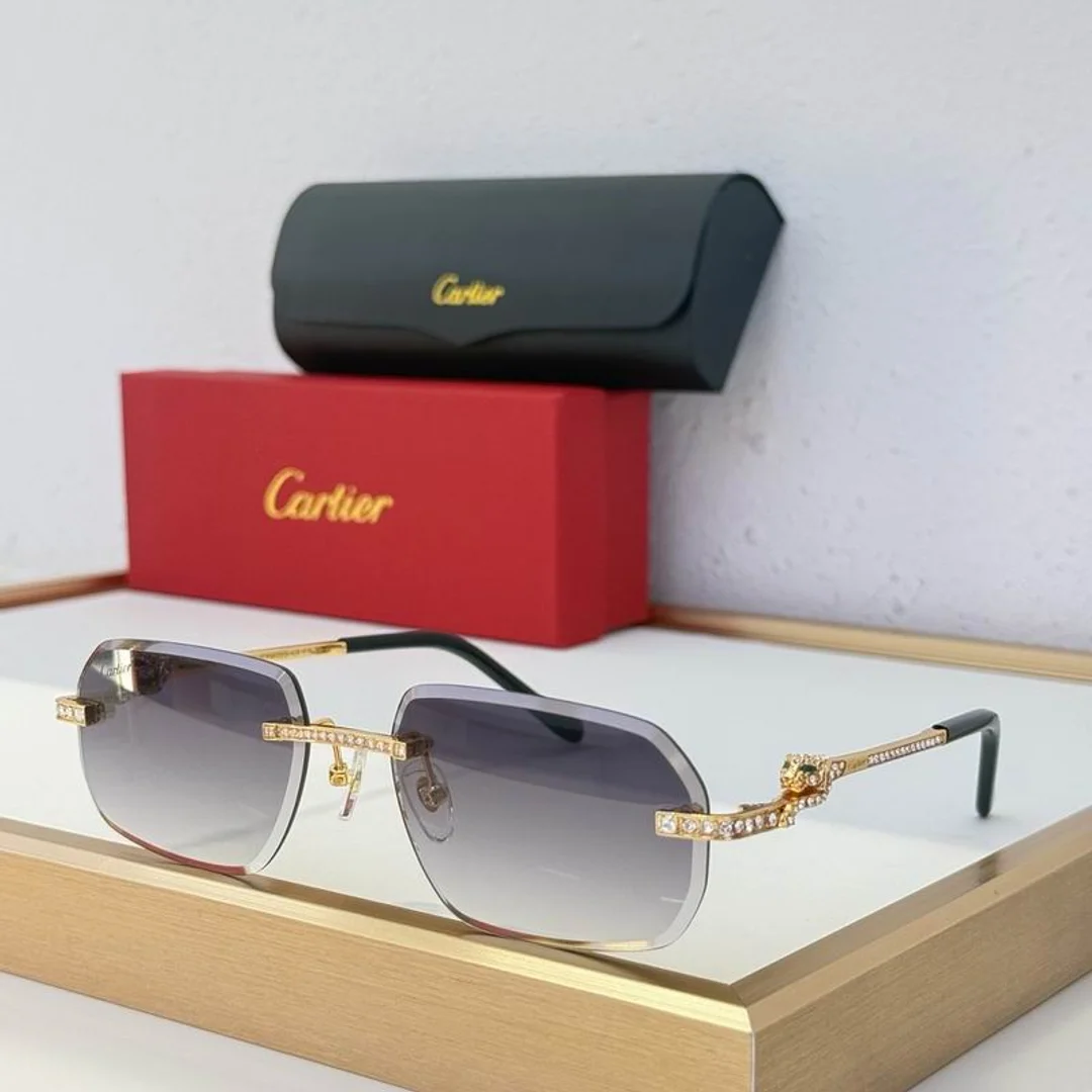 Cartier SMS465 Light-Rim Gradient Sunglasses, source view 6, SMS465