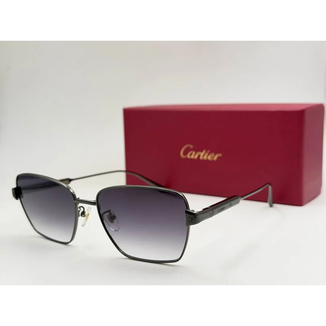 Cartier SMS475 Square-Lens Sunglasses, catalog view 2, SMS475