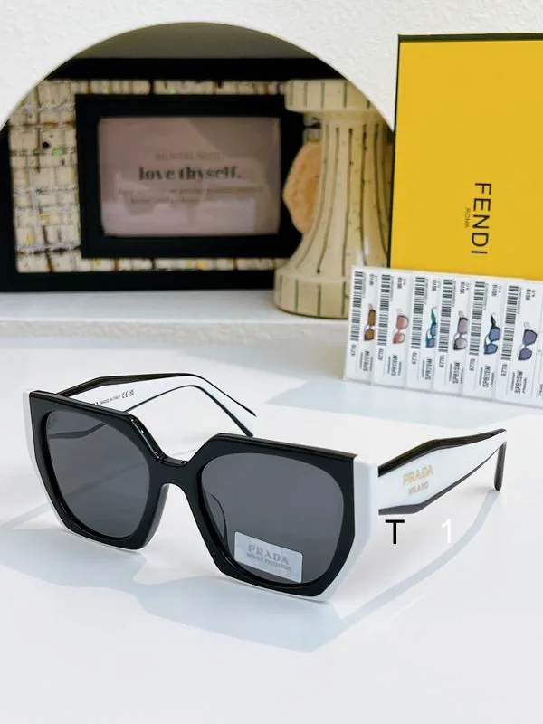 Prada PR15W Oversized Geometric Sunglasses, source view 3, SKU PR15W