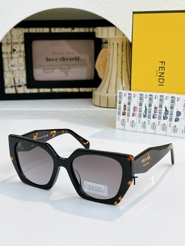 Prada PR15W Oversized Geometric Sunglasses, source view 5, SKU PR15W