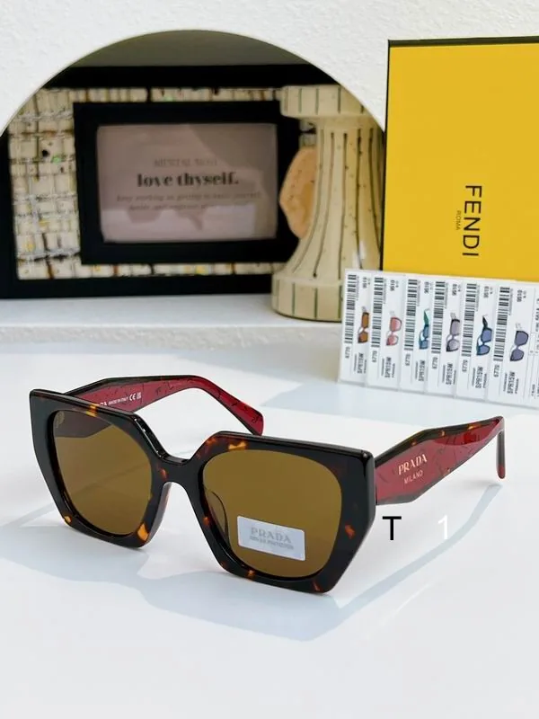Prada PR15W Oversized Geometric Sunglasses, source view 6, SKU PR15W