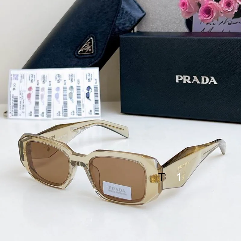 Prada SPR17W Oversized Rectangular Sunglasses, source view 1, SKU SPR17W