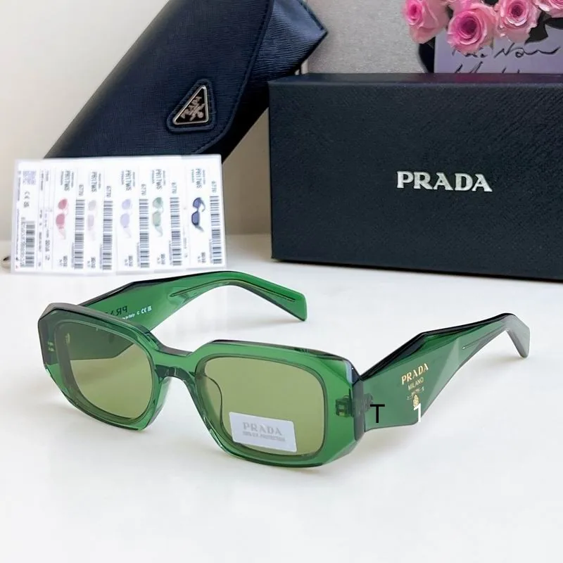 Prada SPR17W Oversized Rectangular Sunglasses, source view 3, SKU SPR17W