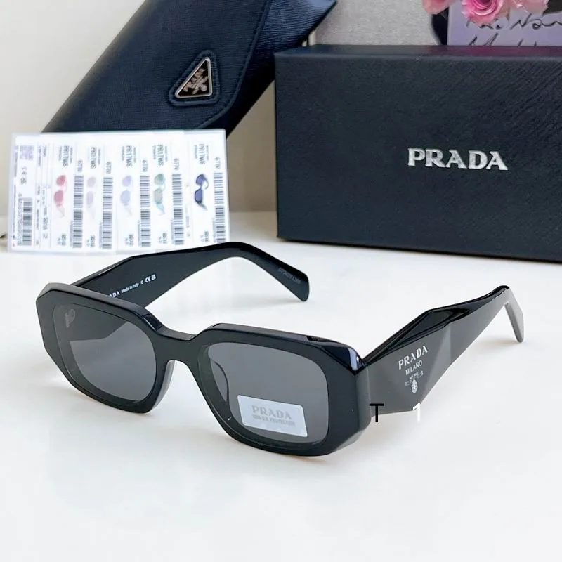 Prada SPR17W Oversized Rectangular Sunglasses, source view 4, SKU SPR17W