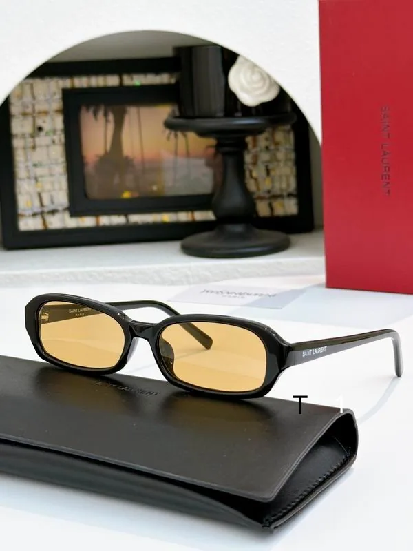 YSL SL8 Slim Oval Sunglasses, source view 3, SKU SL8