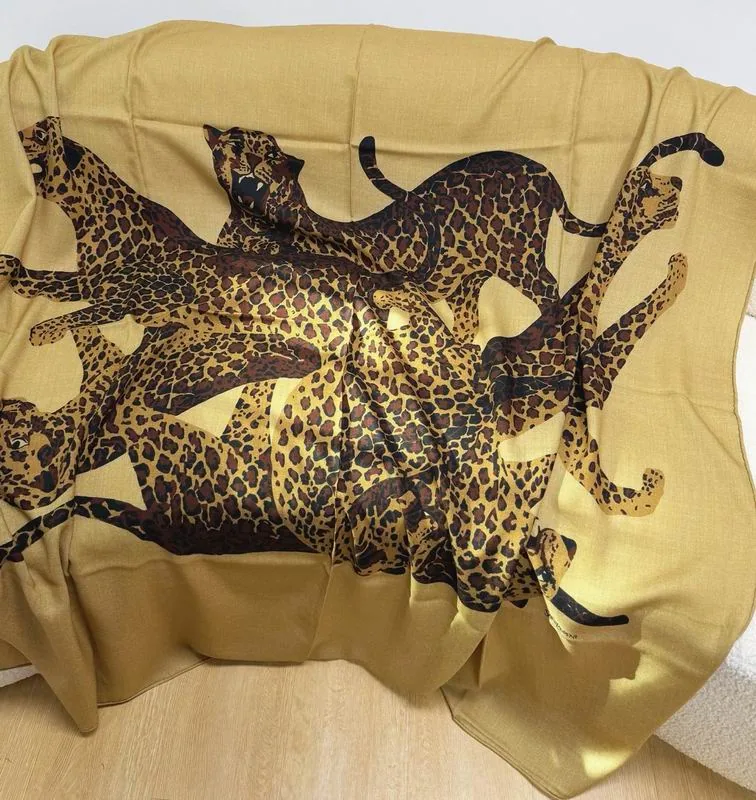 YSL Silk Scarf 135X135cm E12, source view 3, SKU 135X135cm