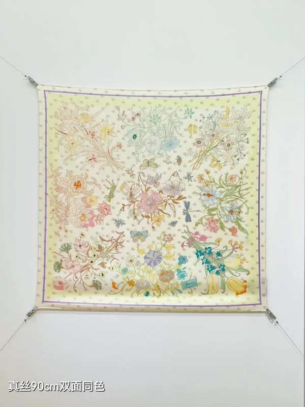 Gucci E12 Floral 90 x 90 Scarf, catalog view 1, E12-35