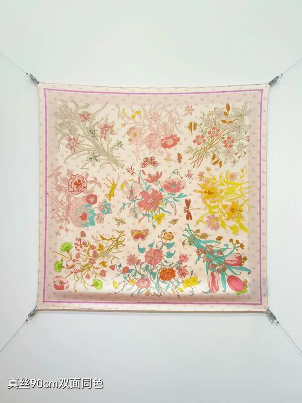 Gucci E12 Floral 90 x 90 Scarf, catalog view 5, E12-35