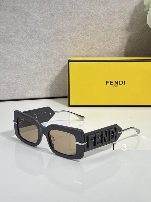 Fendi FOL085 Logo-Temple Sunglasses, catalog view 4, FOL085