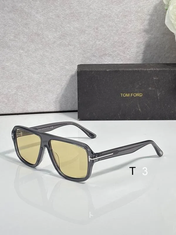 TF TF1335 Angular Yellow-Lens Sunglasses, catalog view 1, TF1335