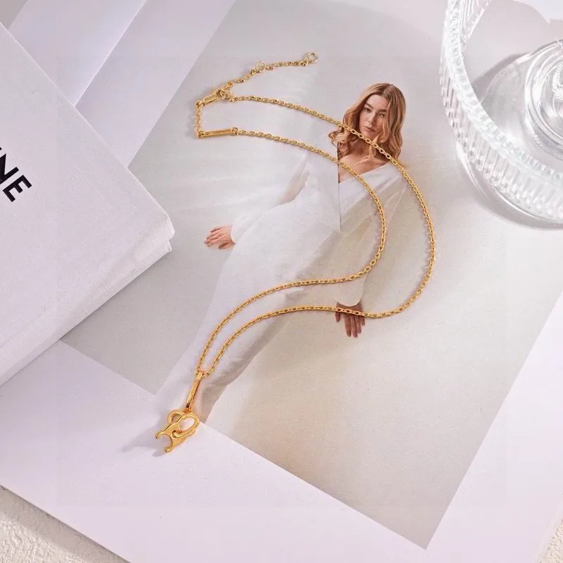 Celine 08YXS02 Gold-Tone Necklace, catalog view 4, 08YXS02-5