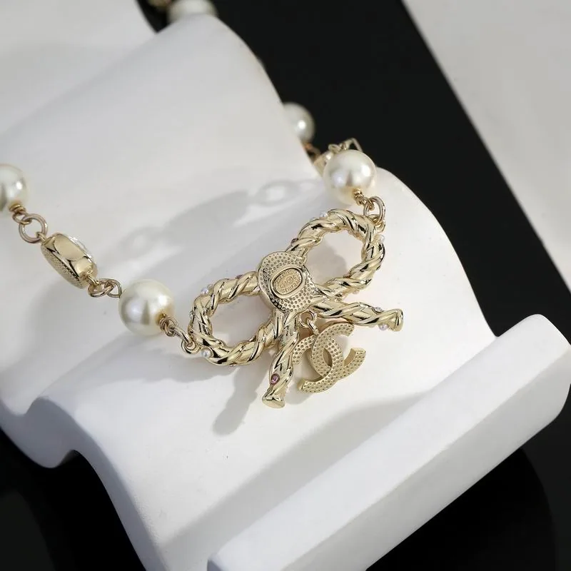 Chanel 08YXS103 Pearl-Detail Necklace, catalog view 5, 08YXS103-1