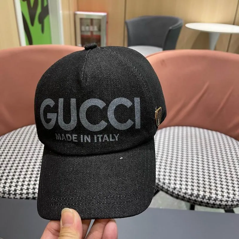 Gucci 1083 Black Logo Baseball Cap, catalog view 3, 1083