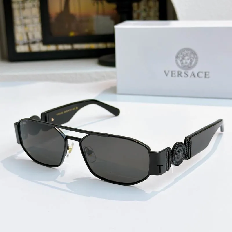 Versace OVE2287 Emblem Rectangular Sunglasses, source view 3, SKU OVE2287