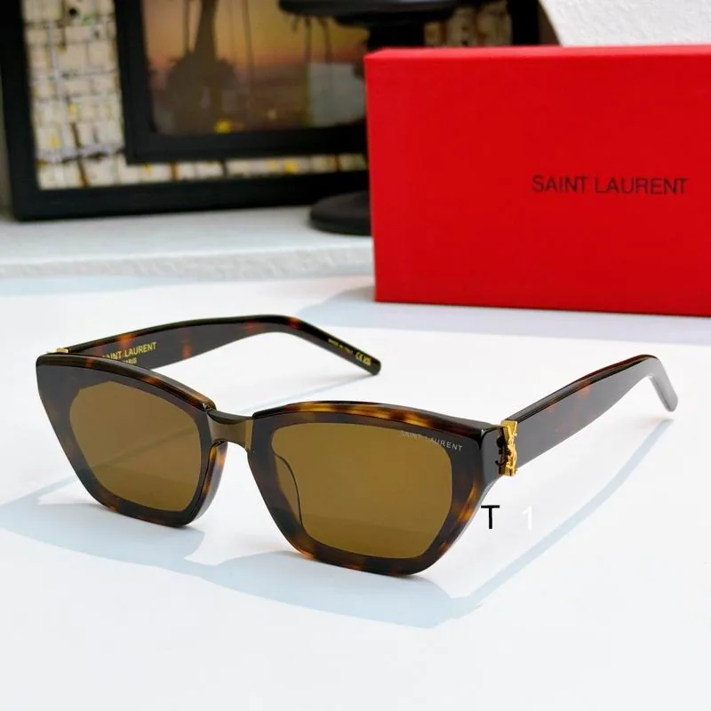 YSL 2163 Square Gradient Sunglasses, source view 6, SKU 2163