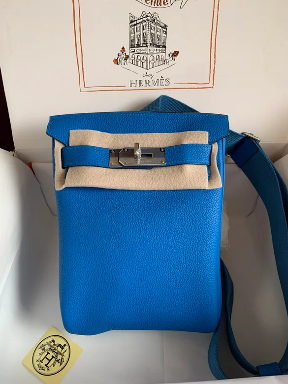 Hermes HAC A DOS 080503 Blue Crossbody Bag, catalog view 1, 080503-AM9