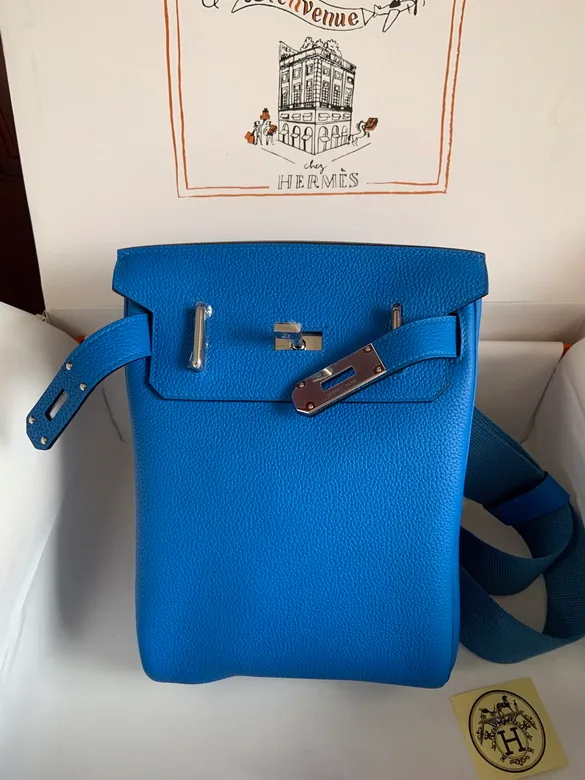 Hermes HAC A DOS 080503 Blue Crossbody Bag, catalog view 5, 080503-AM9