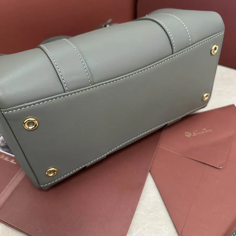 Loro Piana Loom L25 110502 Grey Top-Handle Bag, catalog view 4, LP-110502-L25