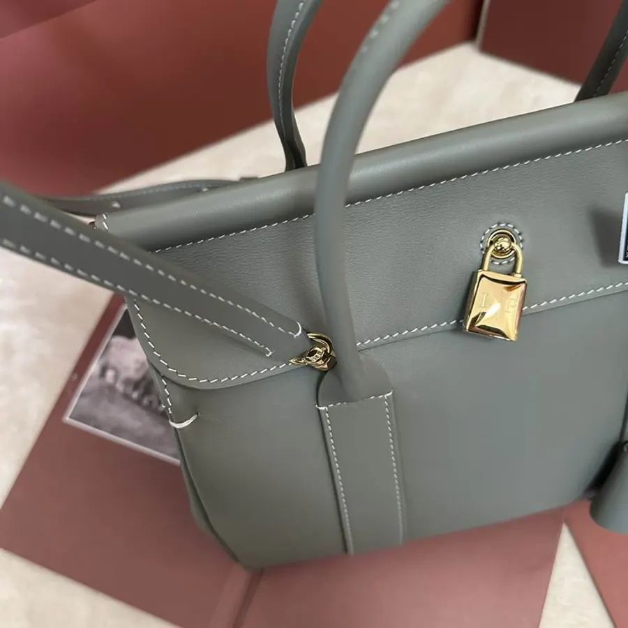 Loro Piana Loom L25 110502 Grey Top-Handle Bag, catalog view 5, LP-110502-L25
