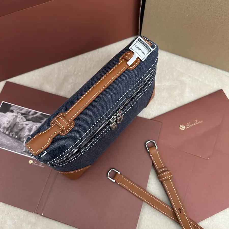 Loro Piana Extra Pocket L19 Navy Tan Bag, catalog view 4, FAI8393-L19