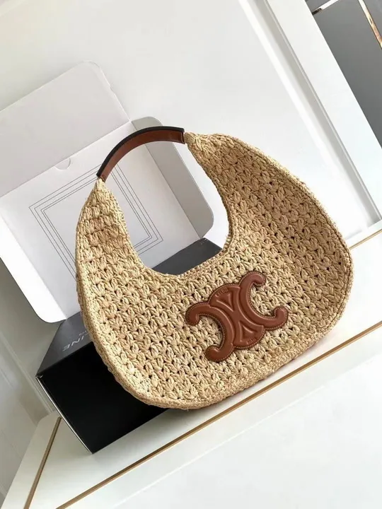 Celine 112772 Small Woven-Look Top-Handle Bag, catalog view 1, 112772