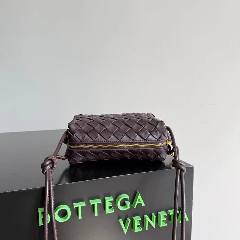 Bottega Veneta Tan Woven Camera Bag, source view 4, T