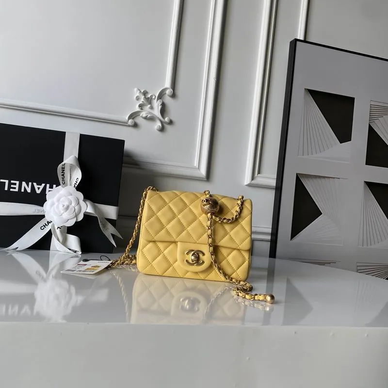 Chanel AS1786 Yellow Mini Flap Chain Bag, catalog view 1, AS1786