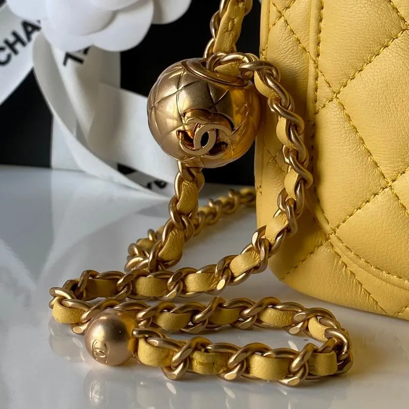 Chanel AS1786 Yellow Mini Flap Chain Bag, catalog view 4, AS1786