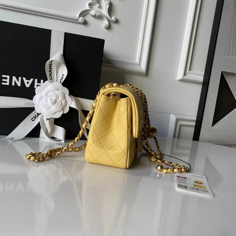 Chanel AS1786 Yellow Mini Flap Chain Bag, catalog view 5, AS1786