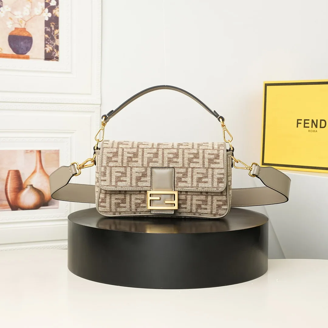Fendi Baguette 27cm Pattern Shoulder Bag, catalog view 1, Baguette-27-jj
