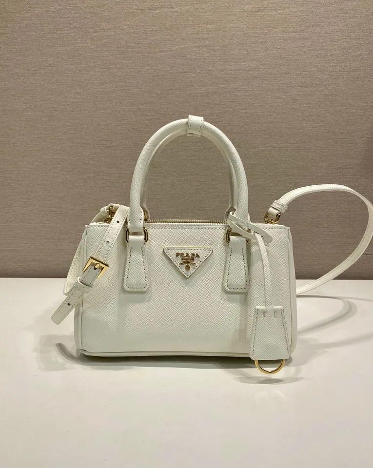 Prada 1BA916 White Mini Top-Handle Bag, catalog view 1, 1BA916
