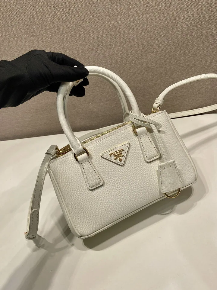 Prada 1BA916 White Mini Top-Handle Bag, catalog view 3, 1BA916