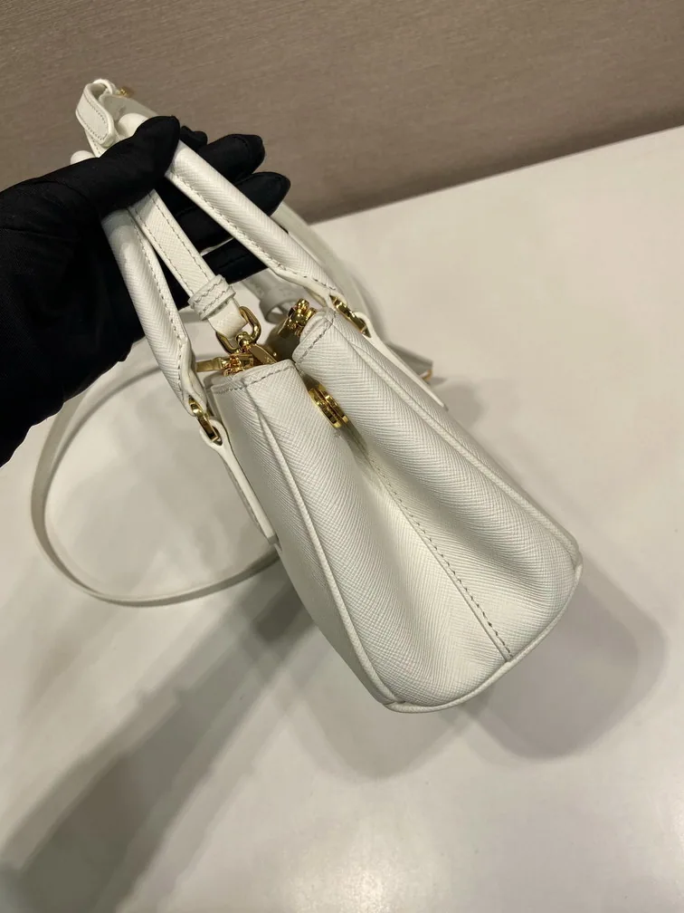 Prada 1BA916 White Mini Top-Handle Bag, catalog view 5, 1BA916