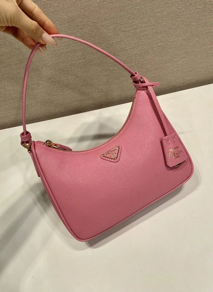Prada 1N204W Pink Mini Hobo Bag, catalog view 3, 1N204W