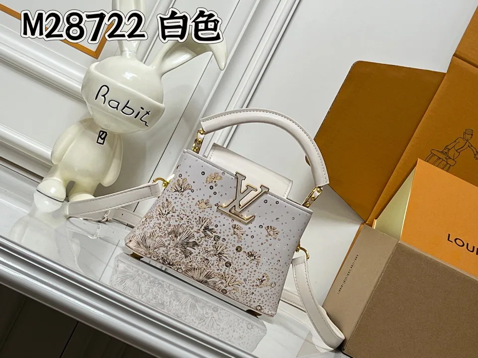 LV M28723 Black Floral Top-Handle Bag, catalog view 5, M28723-ss1