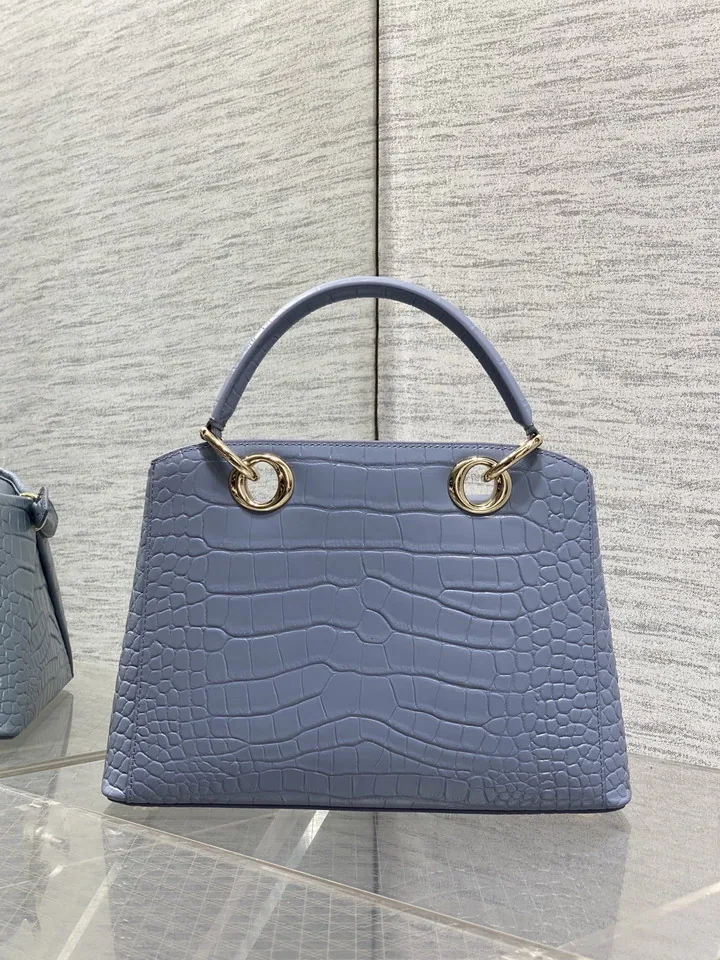 Dior 0737 Blue Bow Top-Handle Bag, catalog view 5, 0737-yz9