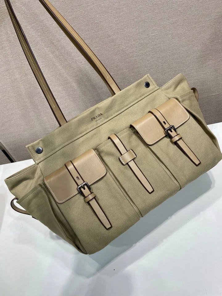 Prada 2VG139 Olive Pocket Tote, catalog view 4, 2VG139