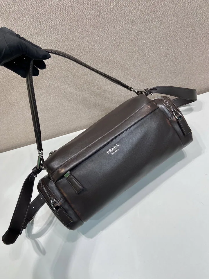 Prada 2VH217 Black Barrel Shoulder Bag, catalog view 4, 2VH217