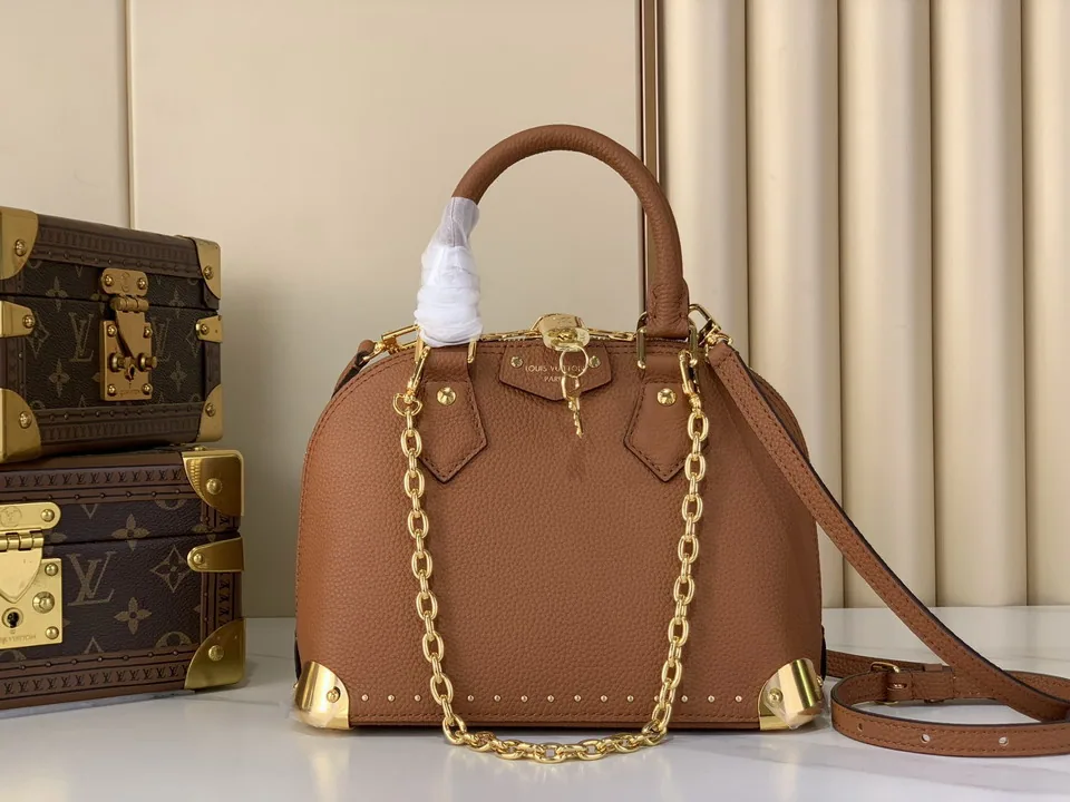 Alma M29091 Chain-Detail Top-Handle Bag, source view 1, SKU M29091