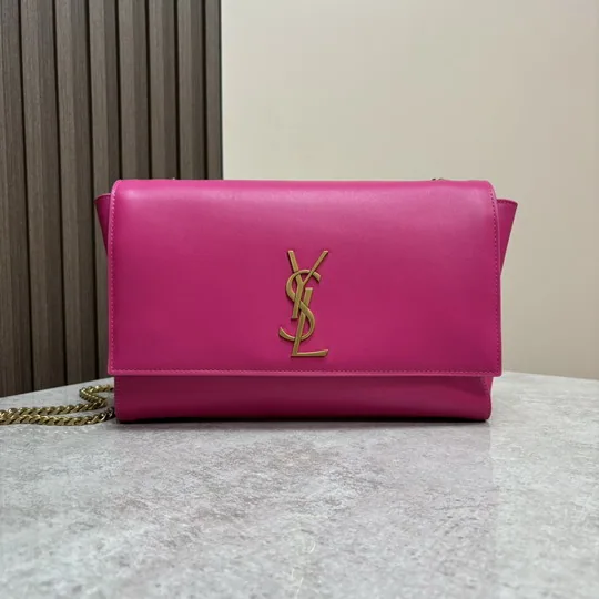 YSL 553804 Croc-Look Chain Wallet Bag, source view 2, SKU 553804