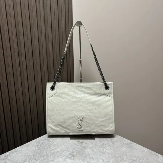 YSL 577999 Logo-Embossed Chain Shoulder Tote, source view 2, SKU 577999