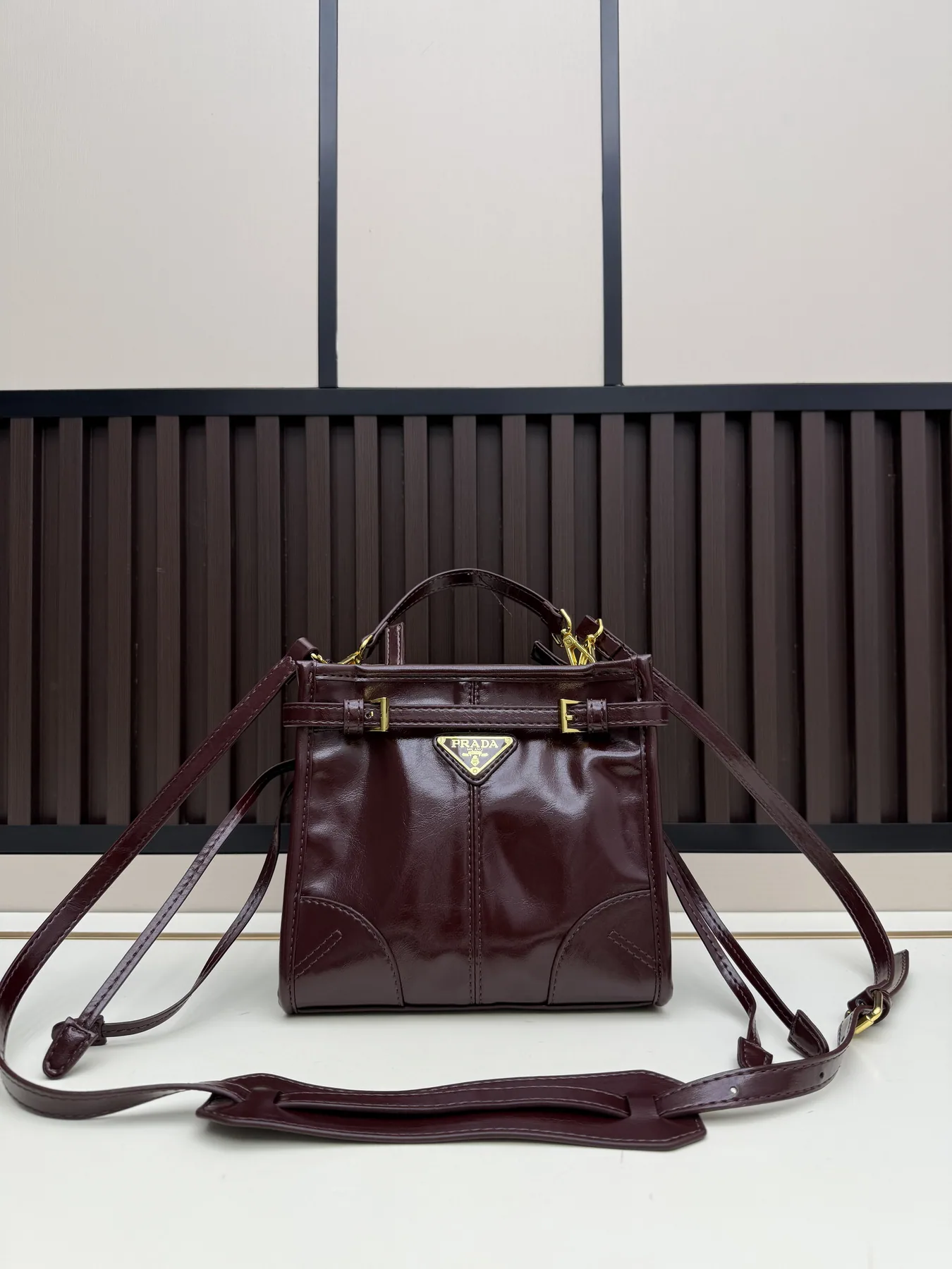 Prada 2615 Mini Drawstring Top-Handle Bag, source view 3, SKU 2615