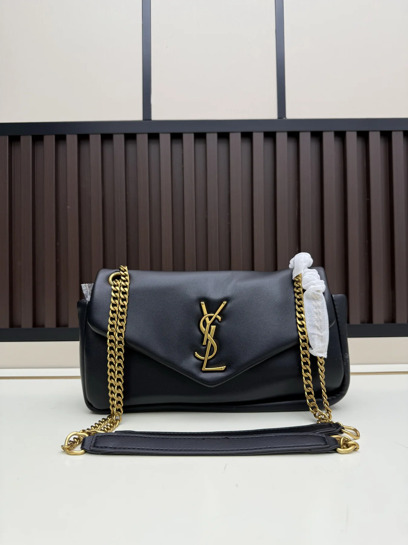YSL 6206 Chain-Strap Flap Shoulder Bag, source view 3, SKU 6206