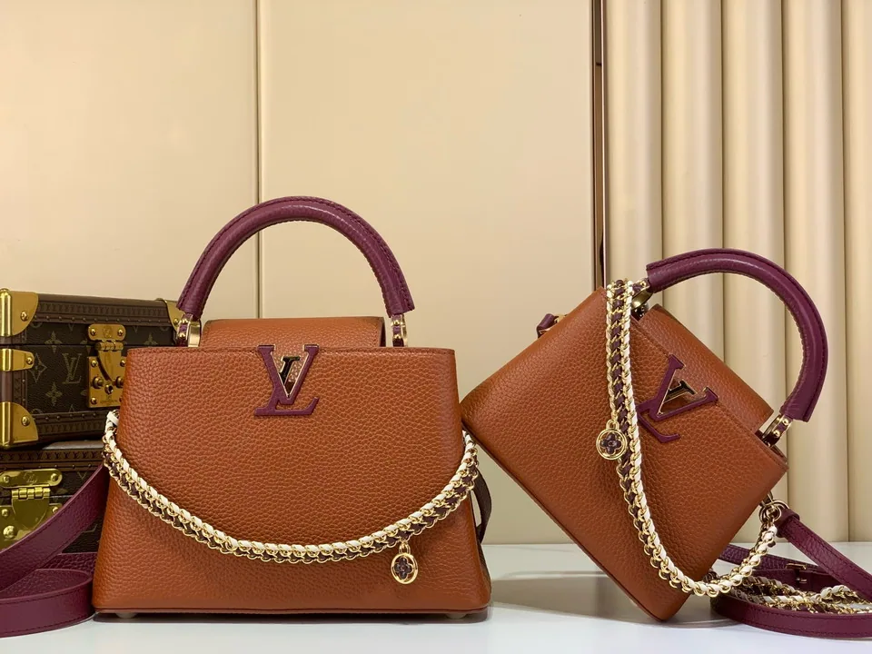 Cap m28688 Chain-Handle Mini Top-Handle Bag, source view 6, SKU m28688