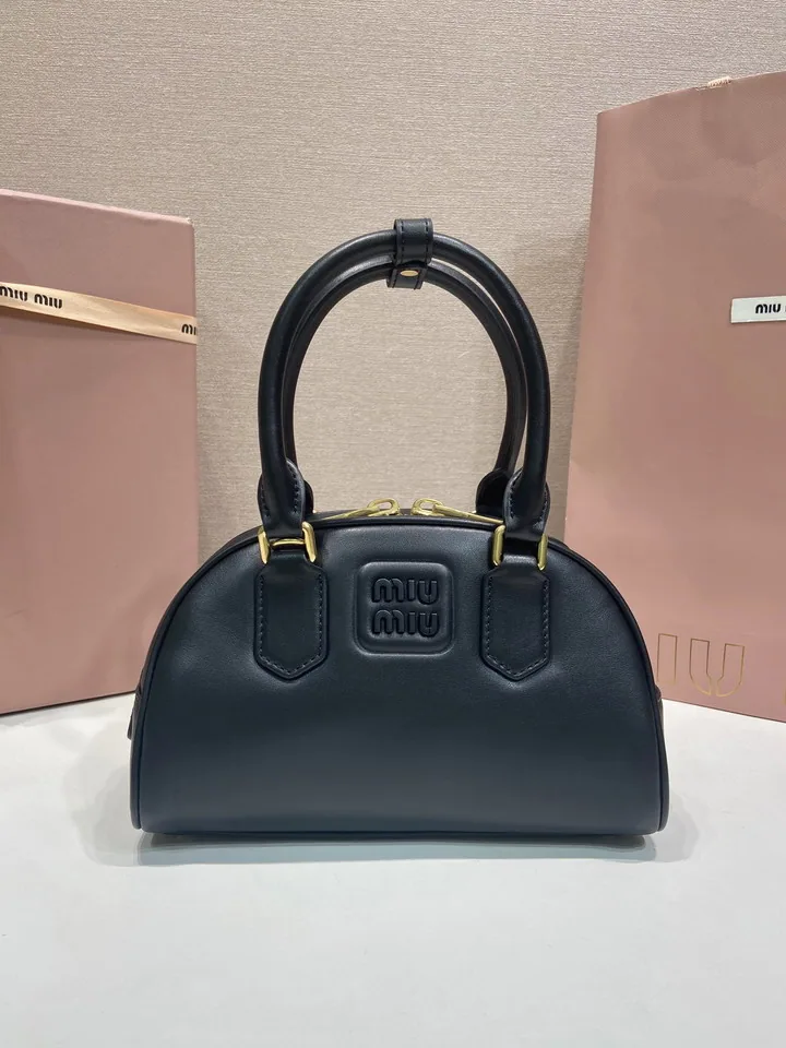 Miu 5BB191 Structured Mini Top-Handle Bag, source view 1, SKU 5BB191